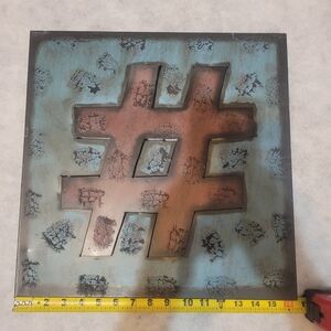 Rustic Metal Hashtag Wall Decor
